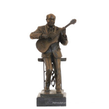 Music Decor Brass Statue Performer Carving Bronze Sculpture Tpy-749